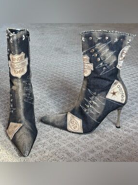 Rare Vintage El Dante’s Denim Boots
